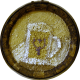Bierkrug mit Hubertushirsch
