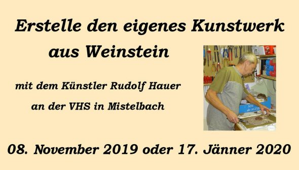 Erstelle dein eigenes Kunstwerk aus Weinstein